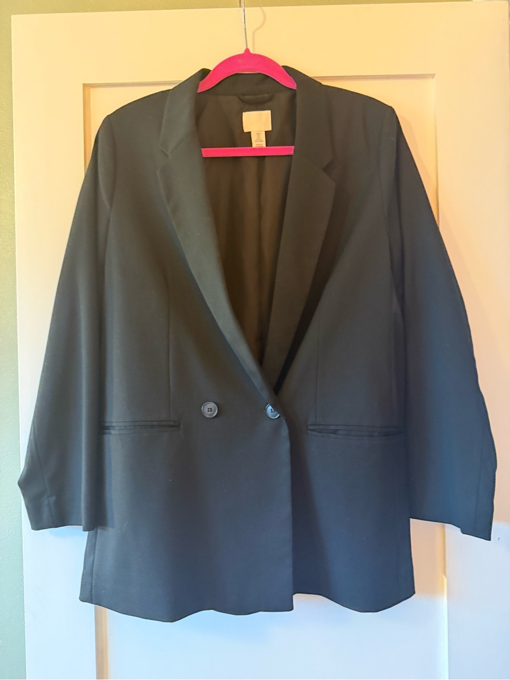 H&M Black Women's Double-Button Blazer